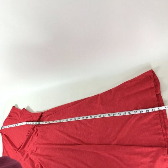 Horny Toad Empirical Dress Women's XL Orange Faux Wrap Stretch Knit Surplice - Picture 8 of 13